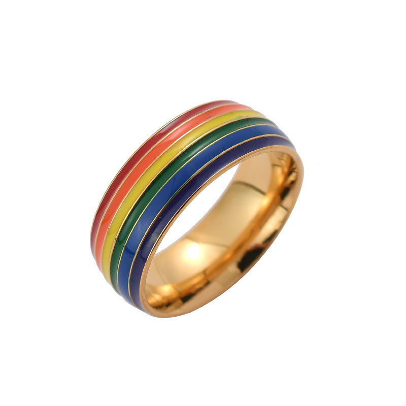 Anillo Arcoíris Orgullo – Acero Inoxidable LGBT+